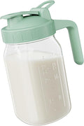 Breast Milk Pitcher Jug - 32 oz Glass Mason Jar Airtight Pitcher by KOIKEY