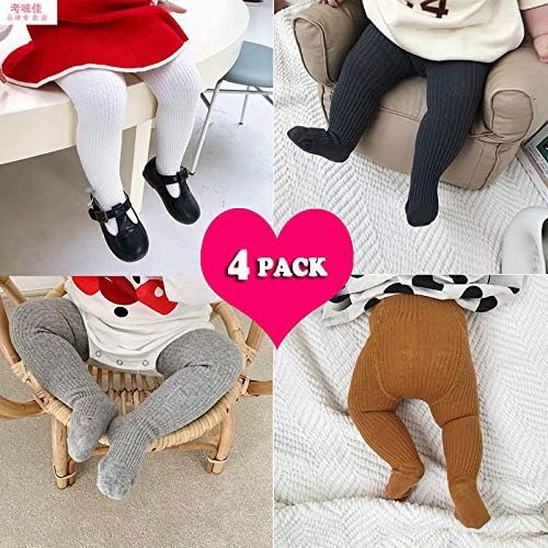 CECORC Baby Girls Tights Toddler Cable Knit Leggings Thick Cotton Infant - Image 6