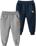 GFQLONG Toddler Boys 3 Pack Cotton Active Jogger Pants, Kids Cartoon Sweatpants by GFQLONG