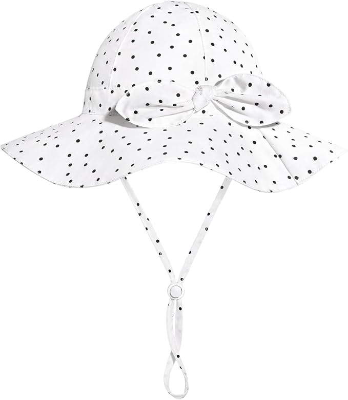 Baby Girl Sun Hat with UPF 50+ Outdoor Adjustable Beach Hat with Wide Brim - Image 3