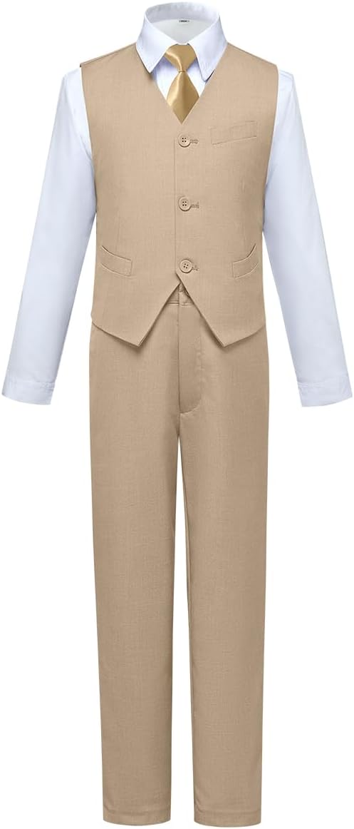 Visaccy Boys Suits Slim Fit Dress Clothes Ring Bearer Outfit - Image 6