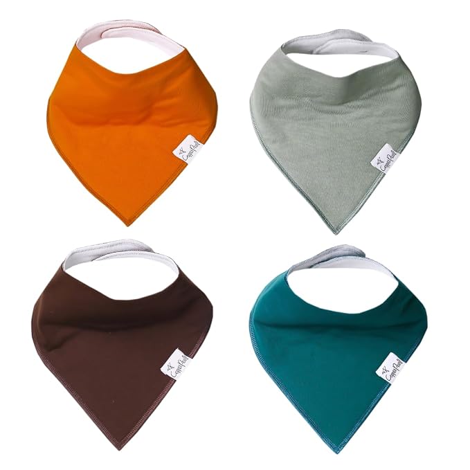 Copper Pearl 4 Pack Soft Cotton Baby Bibs by CopperPearl