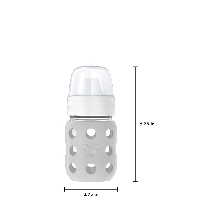 Lifefactory 8-Ounce Wide Neck Glass Baby Bottle - Image 5
