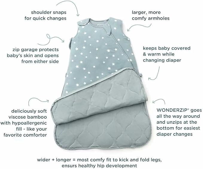 GUNAMUNA günamüna Unisex Baby, Toddler Wearable Blanket, Sleeping Bag Bamboo - Image 5