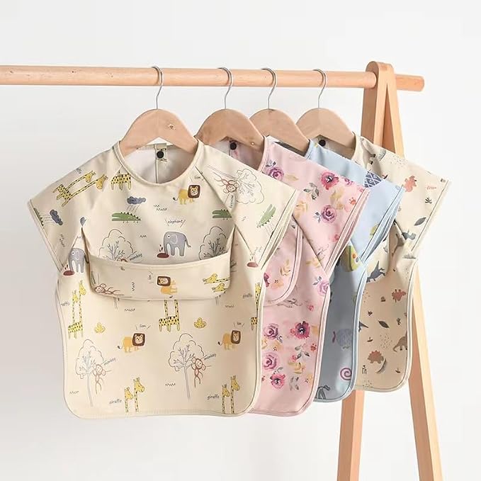 GZMM Waterproof Baby Bibs, Infant Toddler Extra Cover Feeding Bib - Image 9