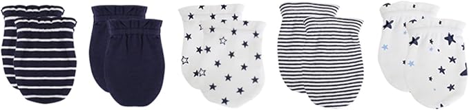 5 Pairs Baby Not Scratch Mittens 0-6 Months New Born Boy Girl Gloves Cute - Image 2