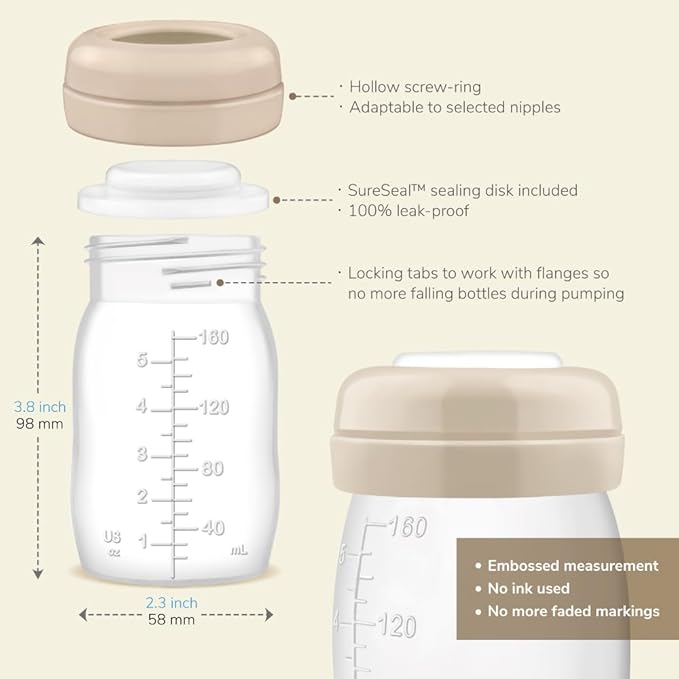 Maymom Wide Neck Breastmilk Collection n Storage Bottle 5.4 oz; Re-markable - Image 7