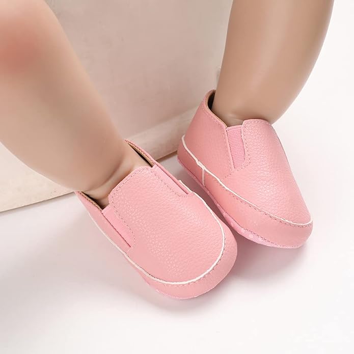 LONSOEN Baby Girls Boys Loafers Prewalker Dress Crib Shoes - Image 2