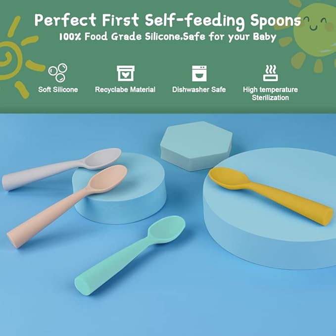 Vicloon Silicone Baby Feeding Spoons - Image 3