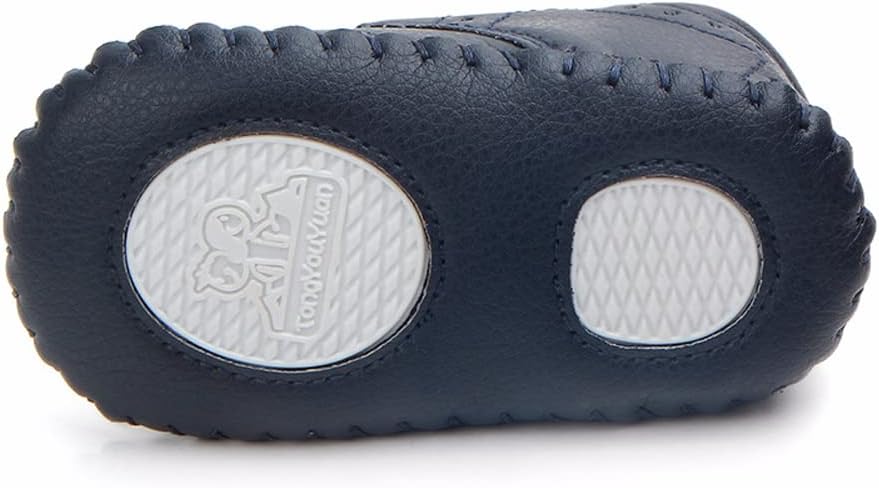 LONSOEN Baby Girls Boys Loafers Prewalker Dress Crib Shoes - Image 5