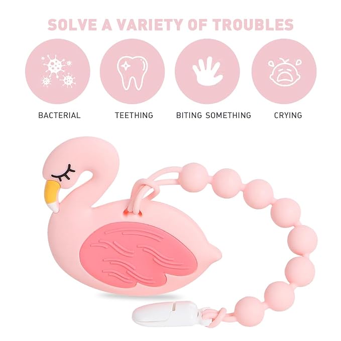 Baby Teething Toys, Food Grade Silicone Teether - Image 3