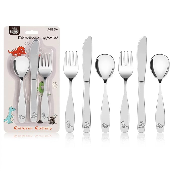 Lehoo Castle Kids Silverware Stainless Steel 6 Piece by LehooCastle