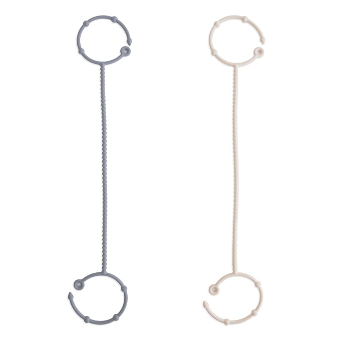 mushie Adjustable Silicone Toy Straps 2-Pack | Baby Accessories Holder by mushie