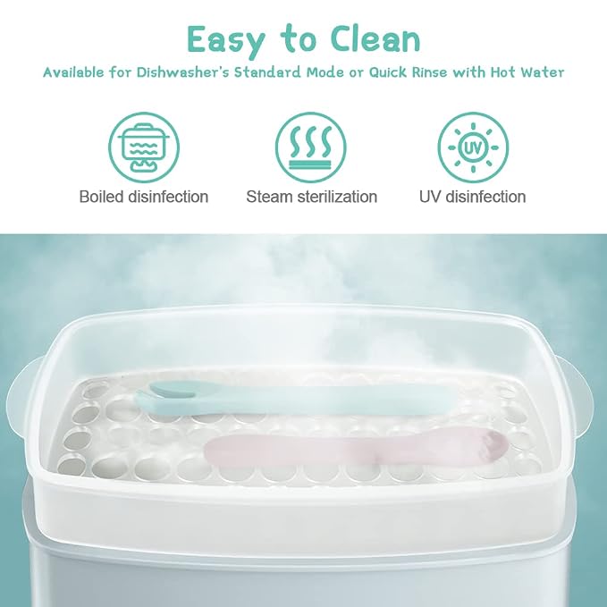 Vicloon Silicone Baby Fork and Spoon Set, First Stage Feeding Set, Dishwasher - Image 5