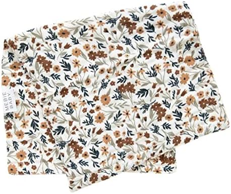 Mebie Baby Burp Cloths, Floral Print 3-Pack, Muslin Burp Cloth Set - Image 7