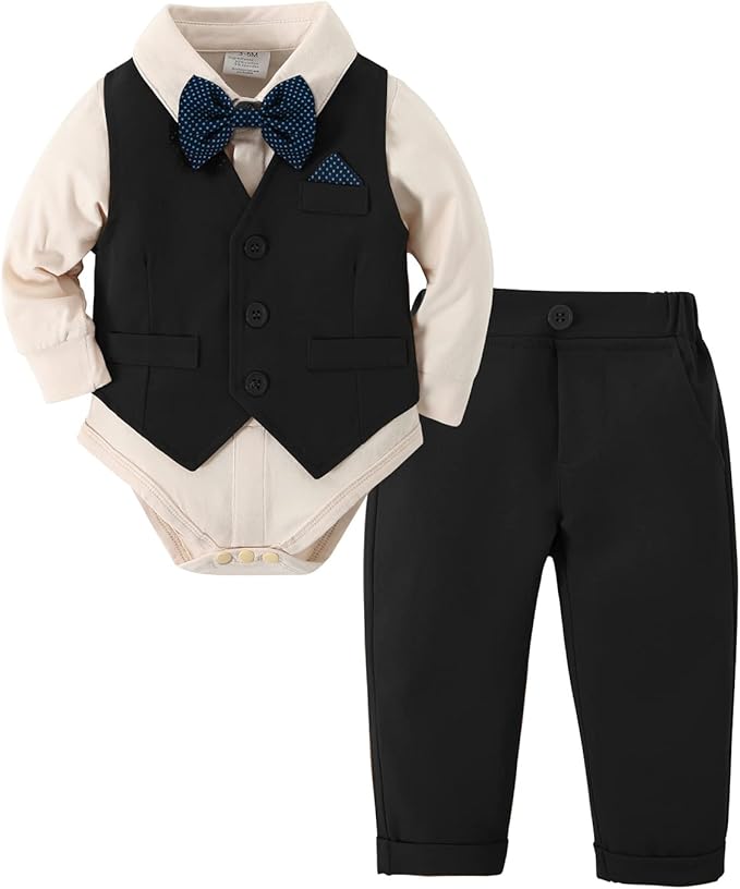 DISAUR Baby Boy Clothes Toddler Boy Outfits 4PCS Gentleman Dress by DISAUR