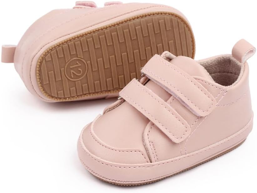LONSOEN Baby Girls Boys Loafers Prewalker Dress Crib Shoes - Image 5