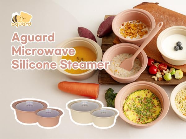 Microwave Silicone Steamer for Baby Food, Made In Korea, Oven & Dishwasher Safe - Image 2