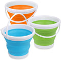 Silicone Beach Foldable Buckets Toys Halloween Bucket, 3L Jumbo Sand Pails by Umnodobn