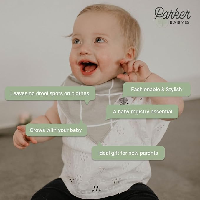 Parker Baby Bandana Drool Bibs 8 Pack Baby Bibs - Image 5