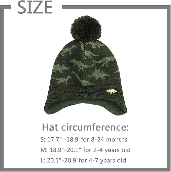 JANGANNSA Knitted Baby Hat Scarf Set Winter Warm Boys Girls Beanie Fleece - Image 7