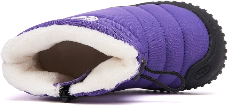 BMCiTYBM Toddler Baby Snow Boots Winter Shoes Boys Girls Cold Weather Baby Faux - Image 3