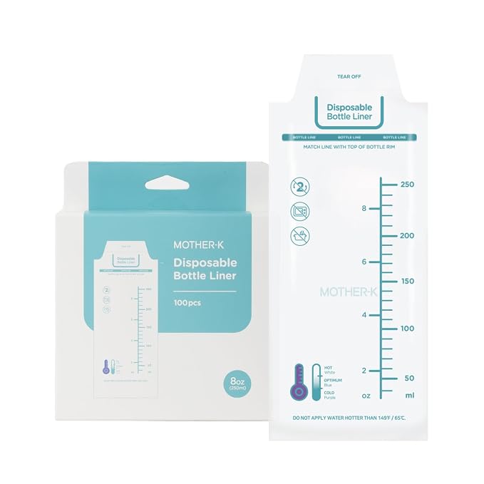 MOTHER-K Disposable Baby Bottle Liner, Must-Have Baby Travel Essentials by MOTHER-K