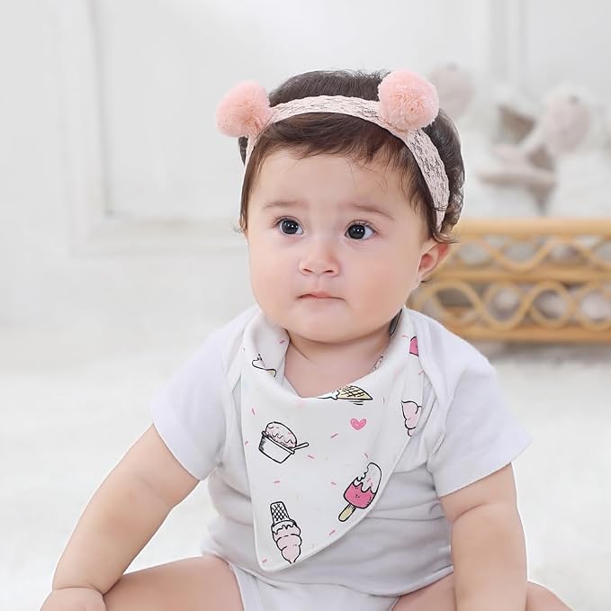 JN&LULU 3 Pack Newborn Baby Bibs Bandana Drool Bibs - Image 4