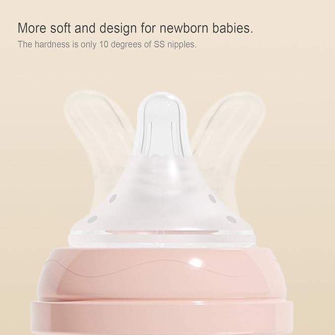 Gulicola Natural Glass Baby Bottles Set 4 Pack, Newborn Boy Breastfeeding - Image 5