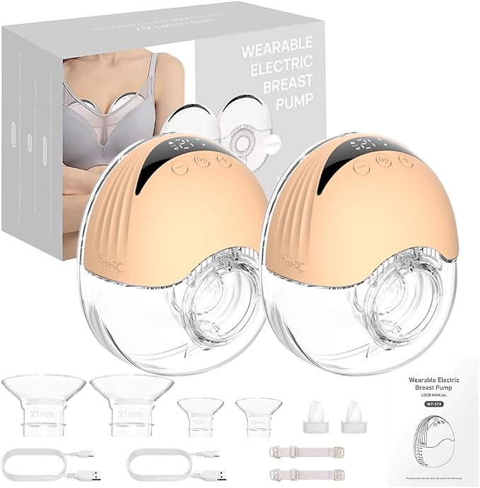 Wearable Breastfeeding Pump, 4 Modes12 Levels, Hands Free Breast Pump, Portable by Unknown