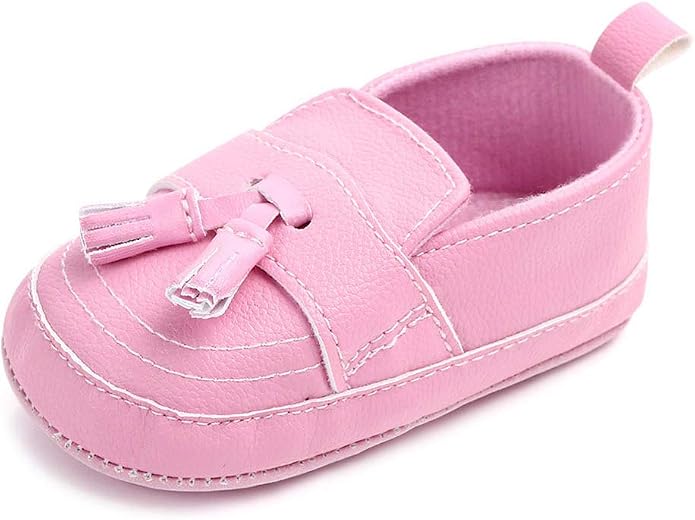 LONSOEN Baby Girls Boys Loafers Prewalker Dress Crib Shoes by LONSOEN
