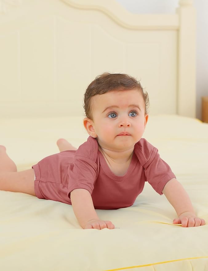 Jimonda Baby Bodysuits Rayon from Bamboo Short Sleeve Baby Boys Girls Rompers - Image 2