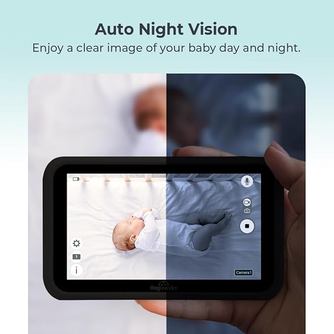 Tiny Traveler 5” HD Touch Screen Baby Car Monitor – Hackproof, No WiFi Baby - Image 4