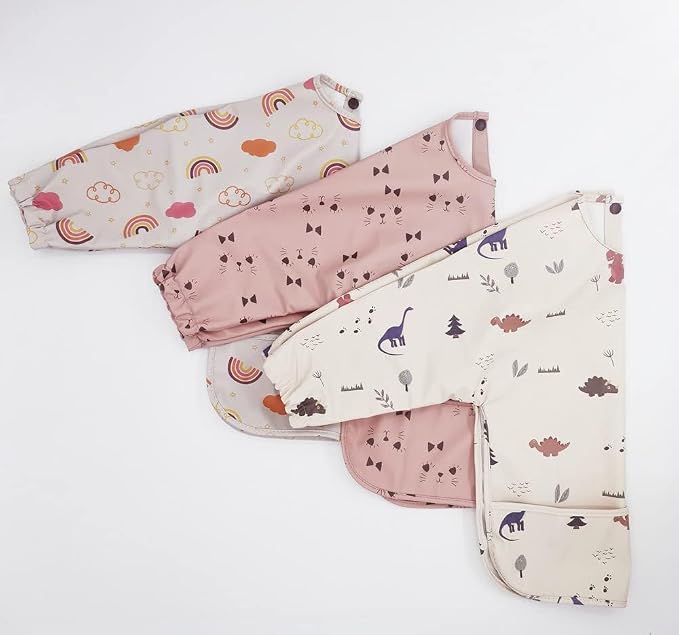GZMM Waterproof Baby Bibs, Infant Toddler Long Sleeve Feeding Bib - Image 8
