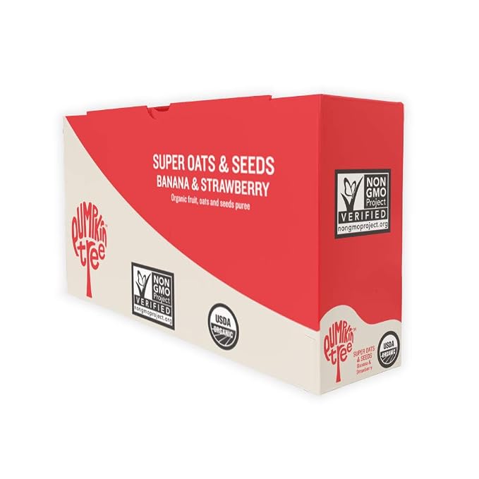 Pumpkin Tree Organics Super Oats & Seeds, Banana & Strawberry, 4 Ounce - Image 8