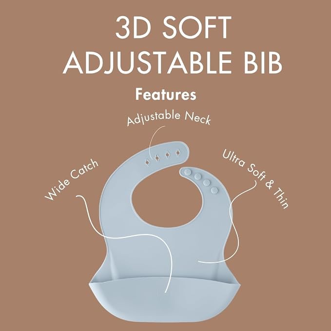 Stainless Steel Toddler Feeding Set 4 Pieces – Suction Plate, Silicone Bib - Image 7