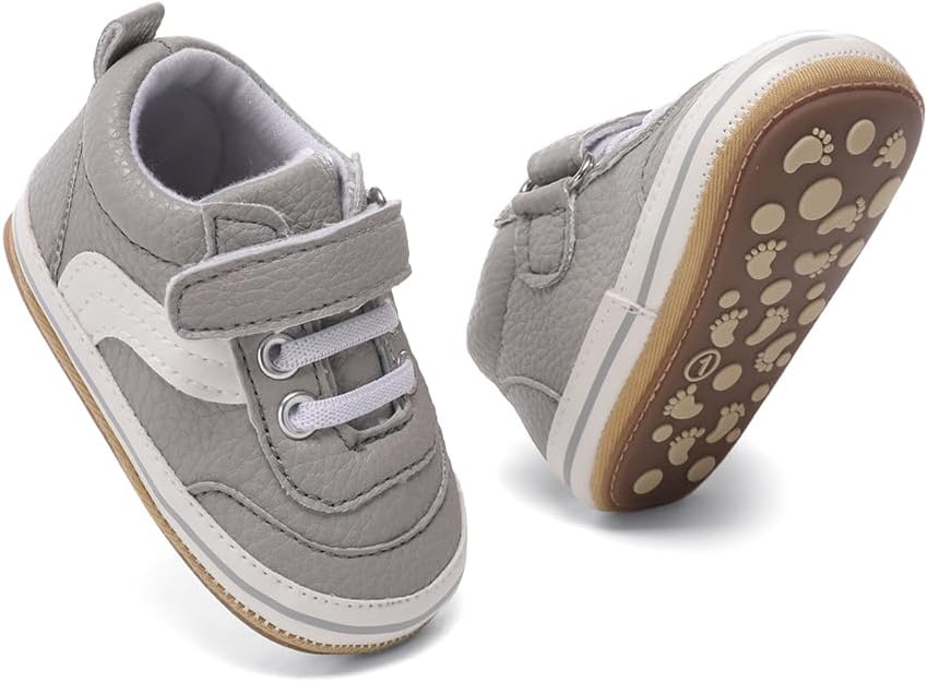 Clowora Baby Boys Girls Shoes Non-Slip Rubber Sole Sneakers Infant First - Image 4