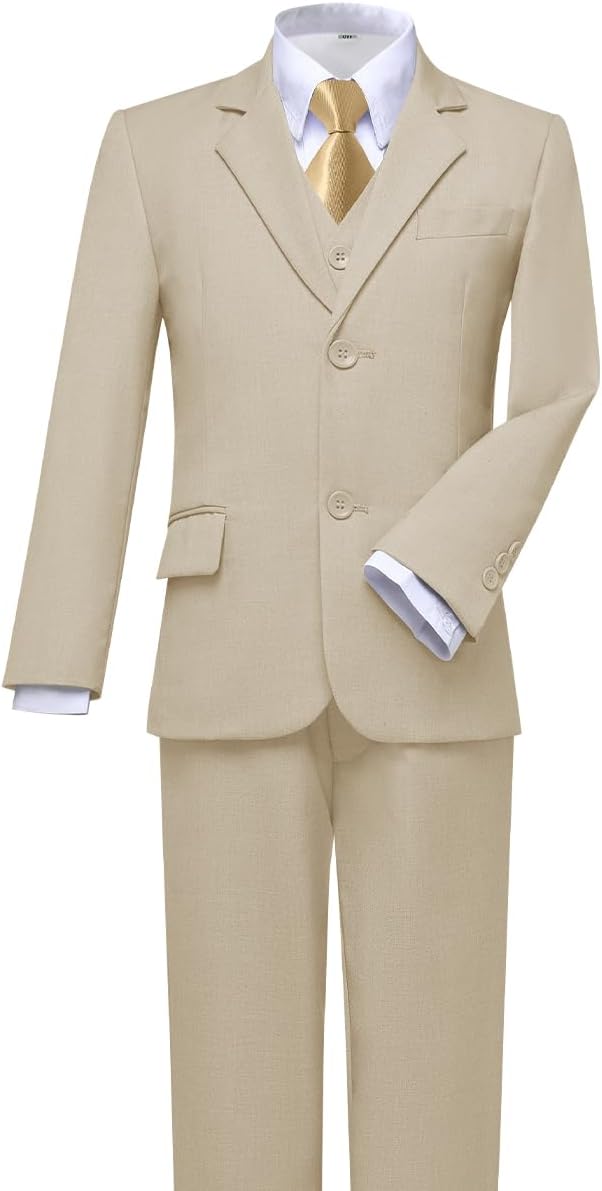 Visaccy Boys Suits Slim Fit Dress Clothes Ring Bearer Outfit - Image 5