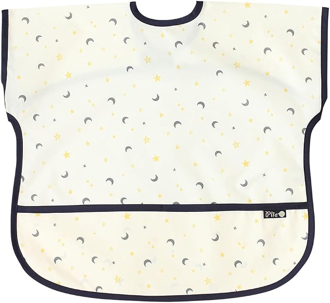 Short Sleeve Waterproof Bib for Toddlers – Feeding Apron for Mealtime, by Plie