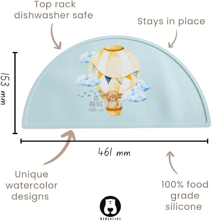 Silicone Baby Bib and Mat | Boys Girls Babies & Toddlers | Waterproof, - Image 5