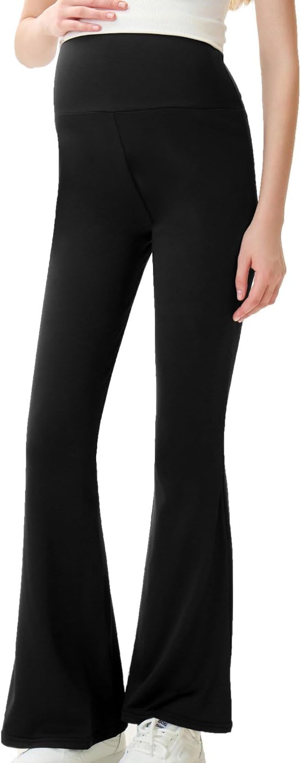 High Waist Yoga Pants, Maternity Bootcut Leggings, Cotton Blend Spandex - Image 8