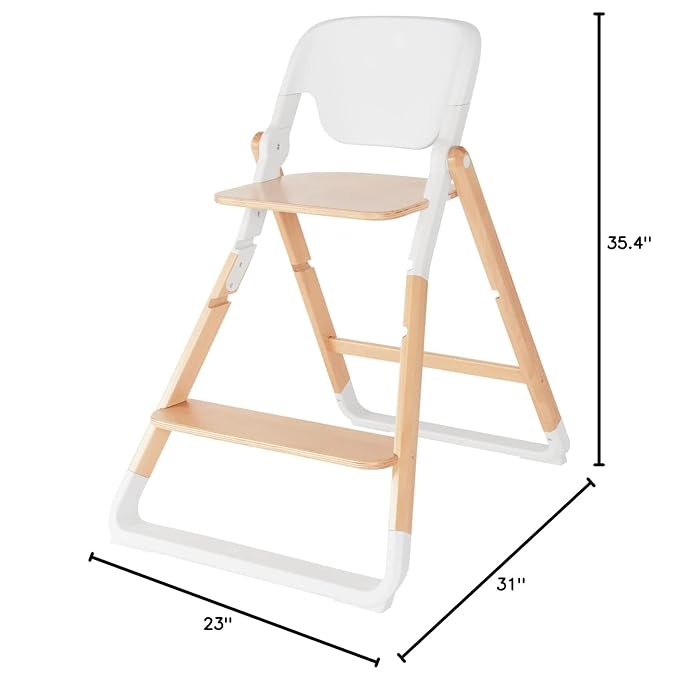 Ergobaby Evolve Baby Essentials Portable High Chair, Natural Wood - Image 9