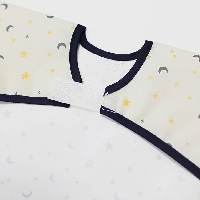 Short Sleeve Waterproof Bib for Toddlers – Feeding Apron for Mealtime, - Image 3