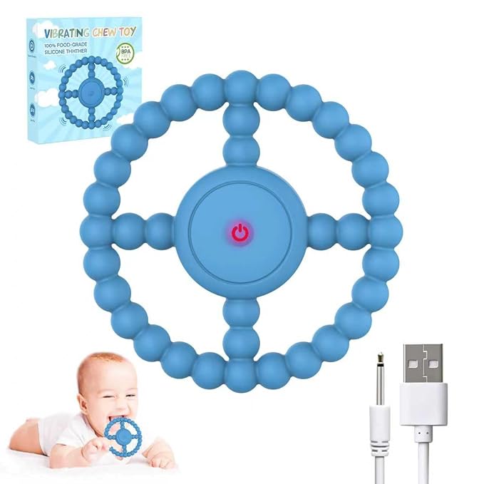 Vibrating Sensory Chew Toy, Vibrating Teether by BurHero