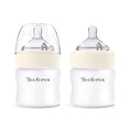 Yooforea Silicone Coated Glass Baby Bottle, 0M+ Slow Flow Nipple I Anti-Colic by Yooforea