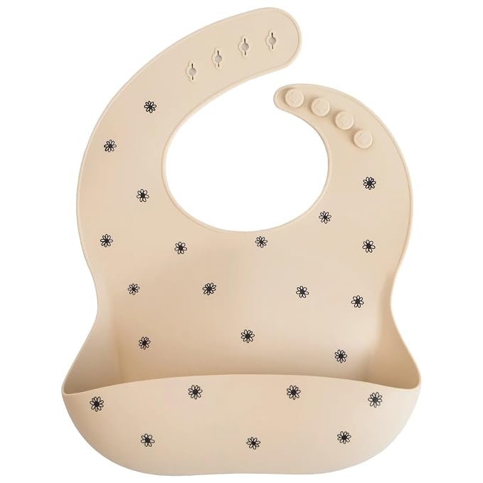 mushie Silicone Baby Bib | Adjustable Fit Waterproof Bibs - Image 4