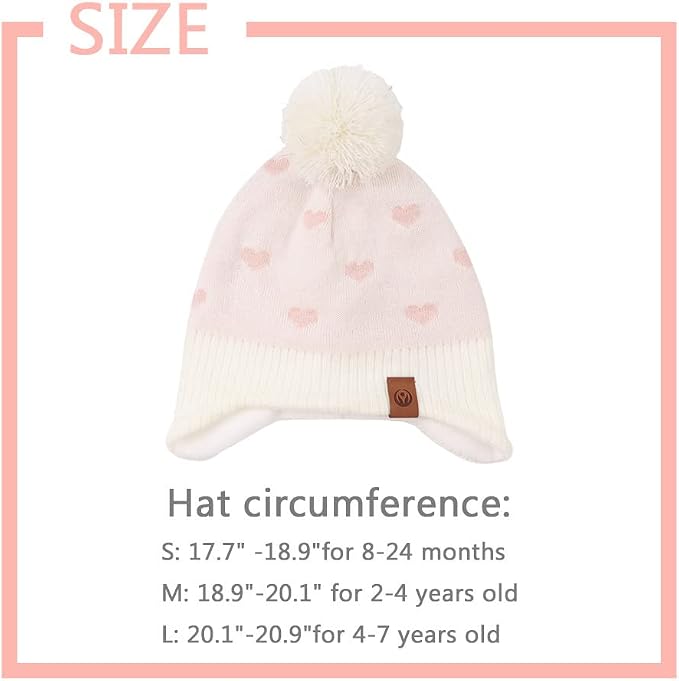 JANGANNSA Knitted Baby Hat Scarf Set Winter Warm Boys Girls Beanie Fleece - Image 6