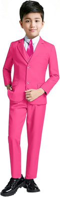 YuanLu Boys Suit for Kids Tuxedo Wedding Ring Bearer Outfit, 5 Piece Boy Slim by YuanLu