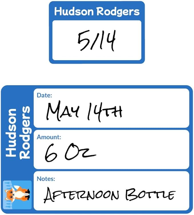 Name Bubbles - Reusable Baby Bottle Labels by NameBubbles