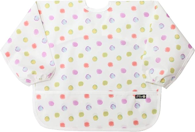 Long Sleeve Waterproof Bib for Toddlers – Feeding Smock for Baby Mealtime by Plie